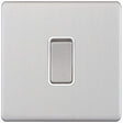 Selectric 5M-Plus Satin Chrome 1 Gang 10A 2 Way Switch with White Insert