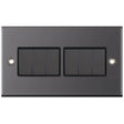 Selectric 5M Black Nickel 6 Gang 10A 2 Way Switch with Black Insert