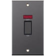 Selectric 5M Black Nickel 2 Gang 45A DP Switch with Neon and Black Insert
