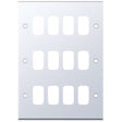 Selectric 7M-Pro GRID360 Polished Chrome 12 Gang Faceplate