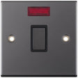 Selectric 5M Black Nickel 1 Gang 20A DP Switch with Neon and Black Insert