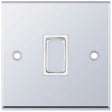Selectric 7M-Pro Polished Chrome 1 Gang 20A DP Switch with White Insert