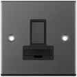 Selectric 5M Black Nickel 13A DP Switched Fused Connection Unit with Black Insert