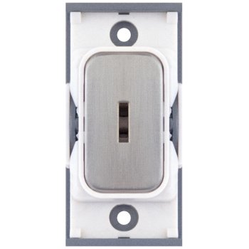 Selectric GRID360 Satin Chrome 10A DP Keyswitch Module with White Insert