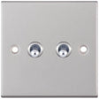 Selectric 5M Satin Chrome 2 Gang 10A 2 Way Toggle Switch