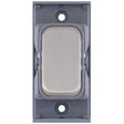Selectric GRID360 Satin Chrome 10A Retractive Switch Module with Grey Insert