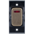 Selectric GRID360 Antique Brass 20A DP Switch Module with Neon and Black Insert