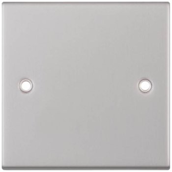 Selectric 5M Satin Chrome 1 Gang Blank Plate