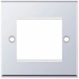 Selectric 7M-Pro Polished Chrome 1 Gang Euro Plate with Twin Aperture