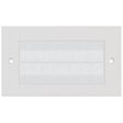 Selectric Square 2 Gang Brush Plate with White Brush