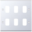 Selectric 7M-Pro GRID360 Polished Chrome 6 Gang Faceplate
