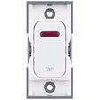 Selectric GRID360 White 20A DP Switch Module Marked ‘fan’ with Neon and White Insert