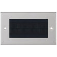 Selectric 5M Satin Chrome 2 Gang Brush Plate with Black Brush