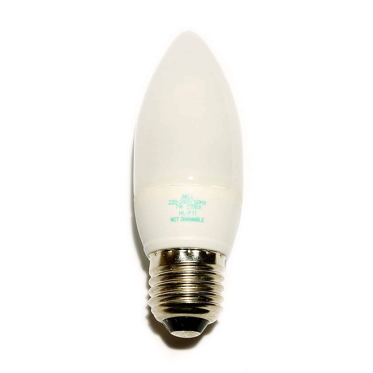 Bell 00763 Non-Dimmable 7W Energy Saving Fluorescent ES Edison Screw E27 Candle Warm 2700K
 290lm Opal Light Bulb