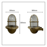 Navigator Small Wall Lantern Uplight - Raw Brass