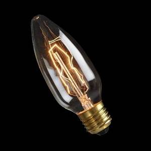 250v 40w E27/ES Decorative Candle 45x130mm 2000 Hours Life - Danlamp 08019
