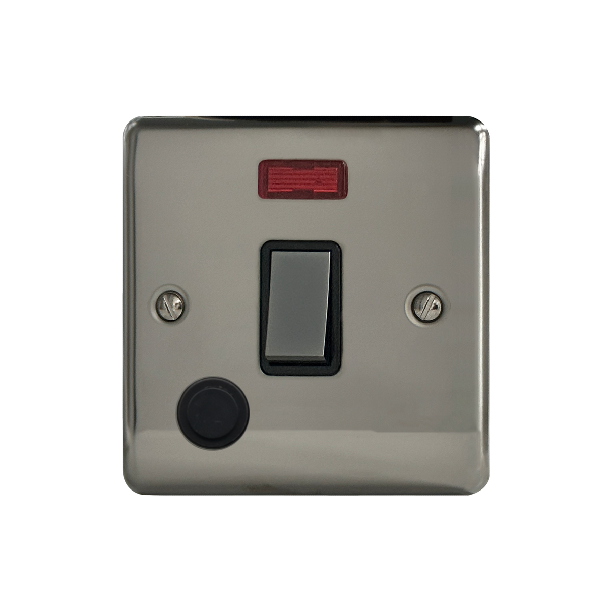 Caradok 20A DP Switch c/w Neon + FO Black Nickel