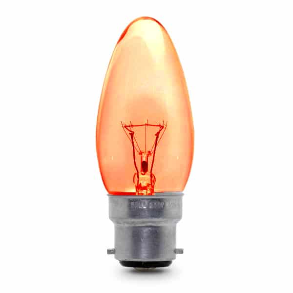 Bell C60BC-A46-BE - 240v 60w Ba22d 46mm Amber
