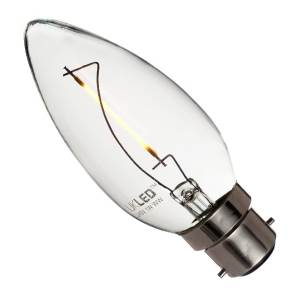 240v 1w Filament LED B22 Candle 2700°K 120lm - SH-C35-1W-B22
