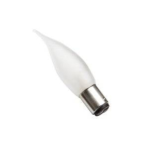 Candle 15w Ba15d/SBC 240v Frosted "Coupe De Vente" Bent Tipped Light Bulb - 35mm