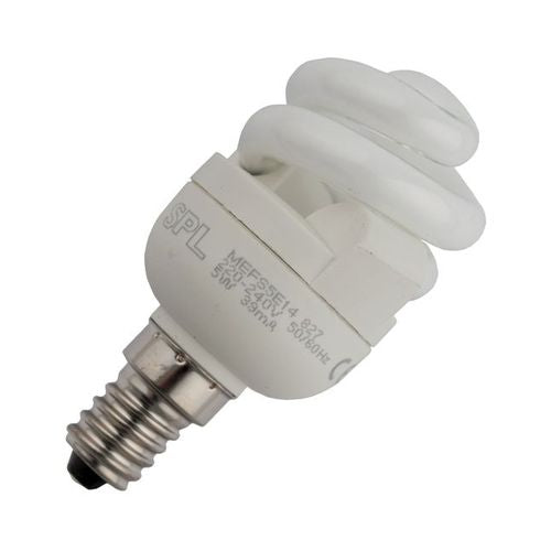 SPL E14 CFL T2 Full Spiral 39x92mm 230V 630Lm 11W 2700K 10000h 2700K Non-Dimmable - 441411032