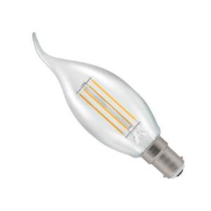 Crompton CL5BC-82DCV-CR - LED Filament Candle 240v 5w B22d CV Dimmable