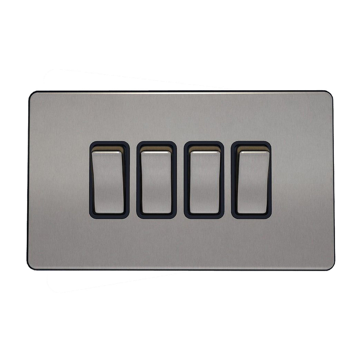 Caradok - The Flat - Screwless 4G 2Way 10A Switch Brushed Chrome