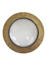 Navigator Solid Brass Plain Compact Mini Circular Bulkhead - Raw Brass