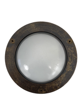 Navigator Solid Brass Plain Compact Mini Circular Bulkhead – Antique Brass