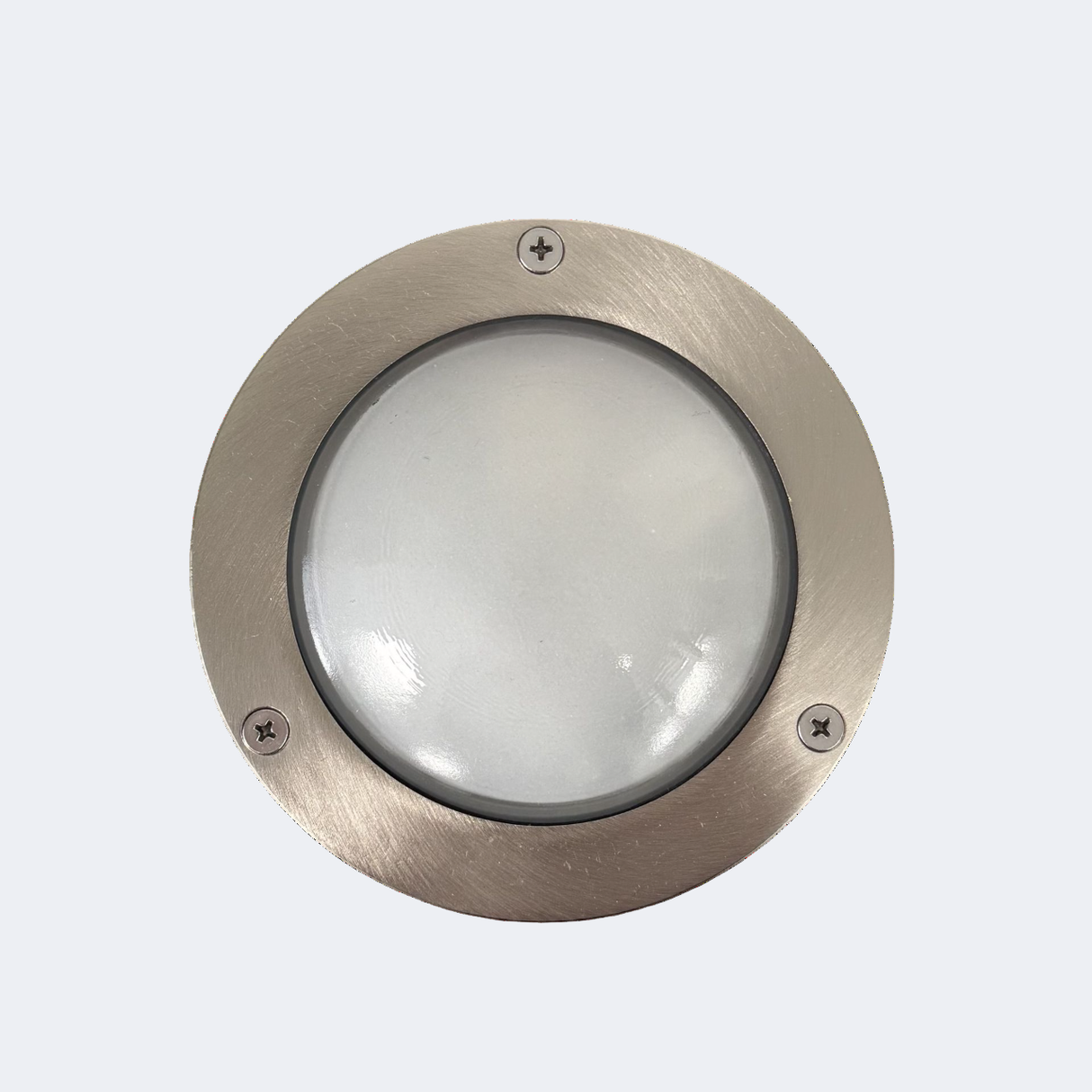 Navigator Solid Brass Plain Compact Mini Circular Bulkhead – Satin Nickel