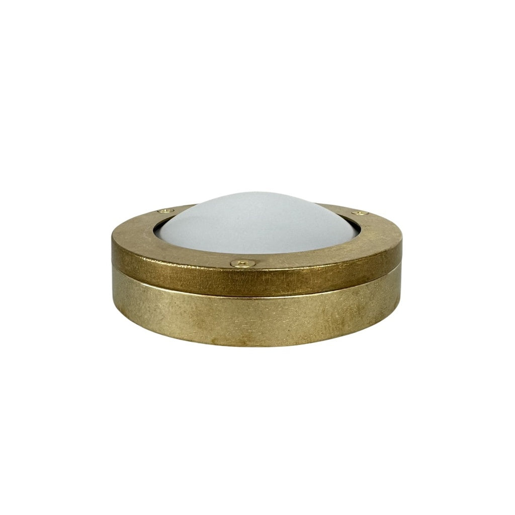 Navigator Solid Brass Plain Compact Mini Circular Bulkhead – Antique Brass