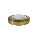 Navigator Solid Brass Plain Compact Mini Circular Bulkhead – Antique Brass