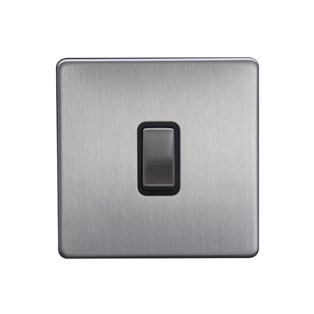 Caradok - The Flat - Screwless 20A DP Switch Brushed Chrome