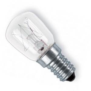 Miniature light bulbs 130 volts 15 watt E14 Pear Shaped P22x48mm Miniature Bulb