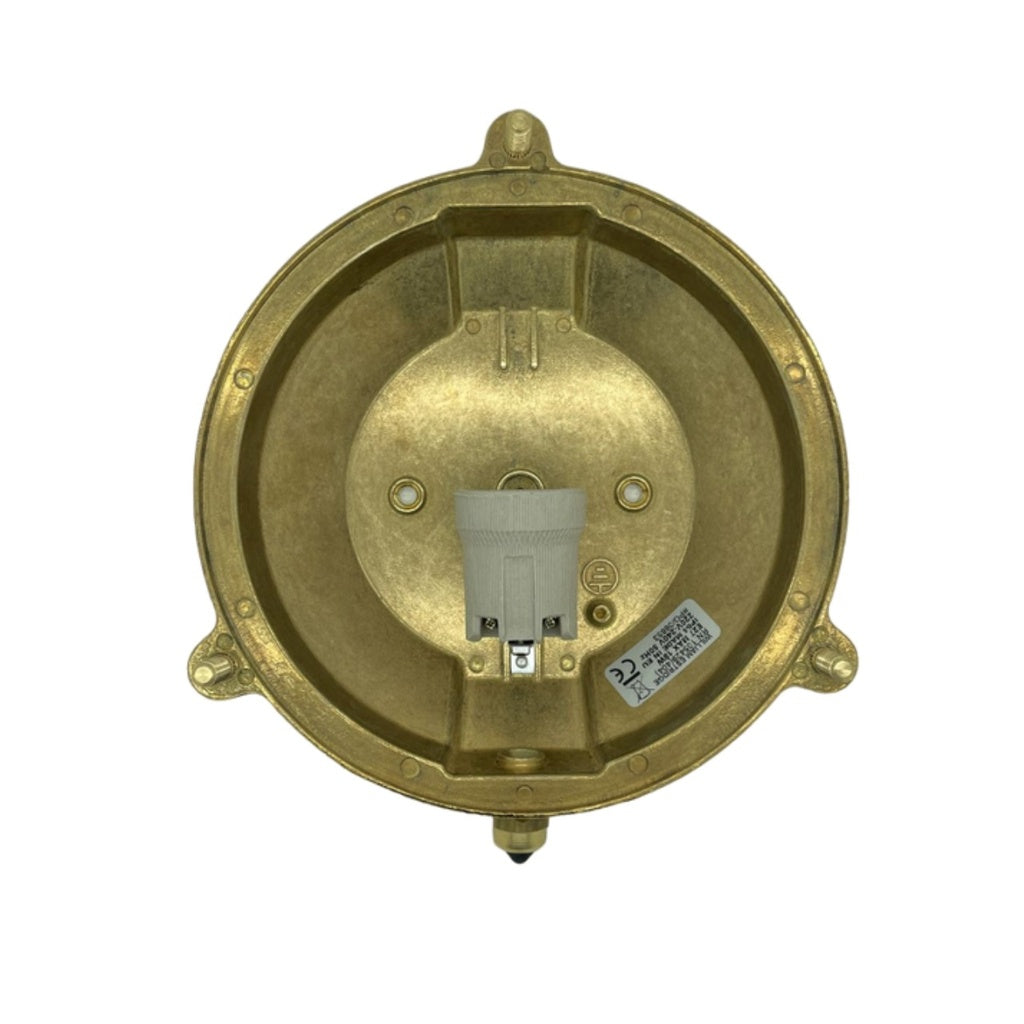 Grand Capstan solid brass extra large radial porthole bulkhead raw brass