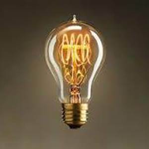 Vintage Long Life Light Bulb by Ferrowatt. 15w Carbon Filament E27 Antique Reproduction Lamp
