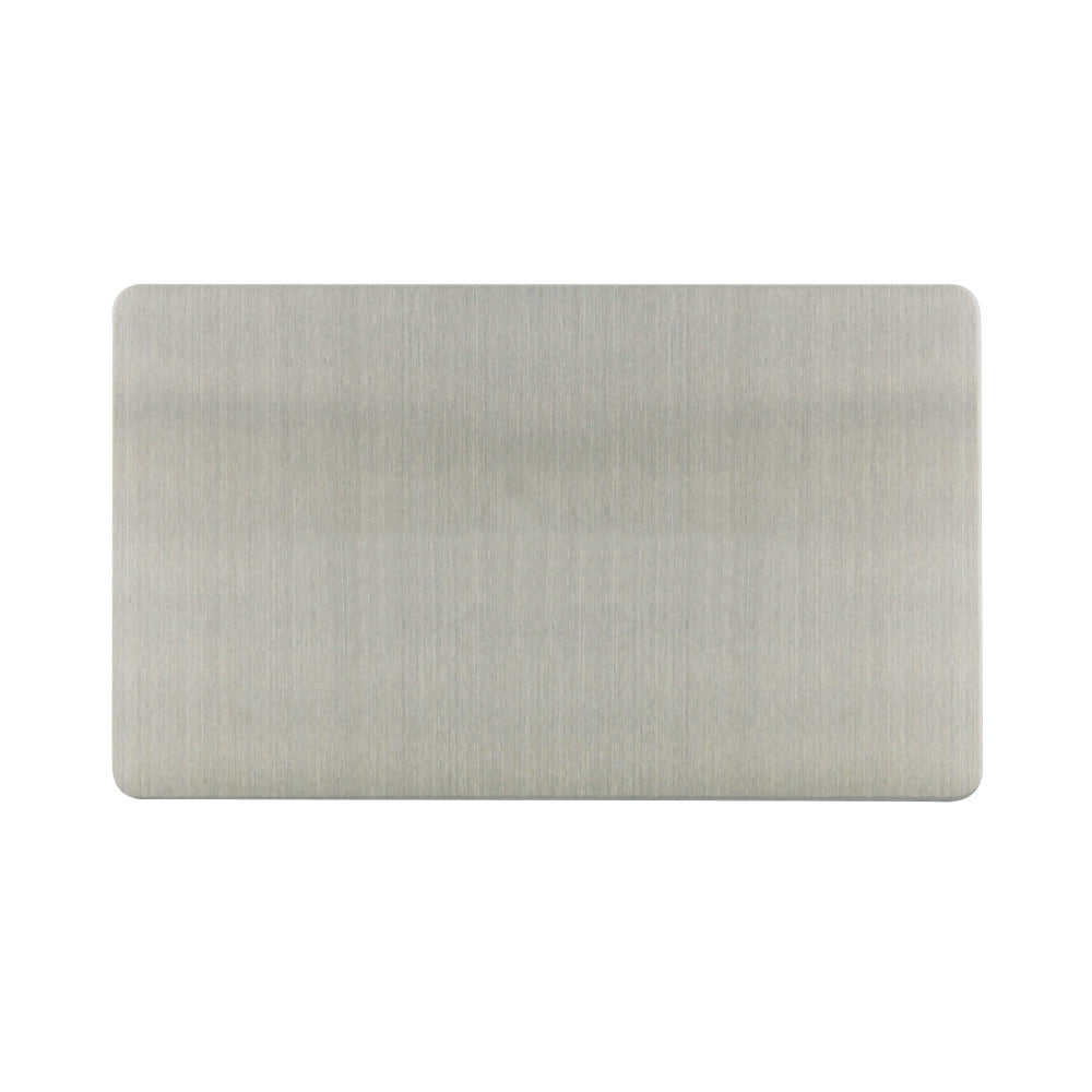 Caradok - The Ultra Flat - Brushed Chrome - FN072D - 2G Blank Plate Brushed Chrome