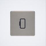 Screwless 13A Unswitched Spur Brushed Chrome