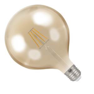 Filament LED G125 Globe 240v 7.5w E27 850lm Amber 2200°k Dimmable - Crompton - 4313
