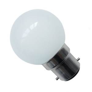 LED Golf Ball 1w Ba22d/BC 110/240v Bell Lighting Amber Light Bulb Non Dimmable