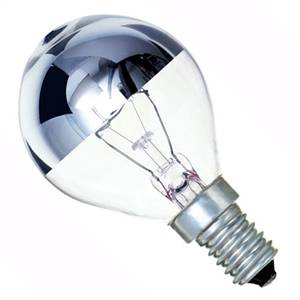Golf Ball 40w E14/SES 240v Bell Lighting Crown Silver Light Bulb - 03015