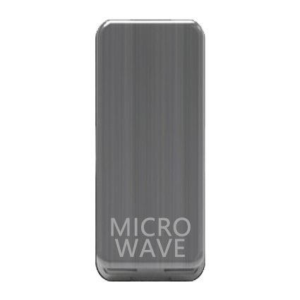 Caradok Switch Cover marked "MICROWAVE" Brushed Chrome