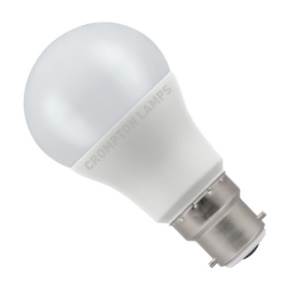 Crompton GLL5.5BC-82O-CR - 240v 5.5w B22d Opal GLS LED 827 Non Dimmable