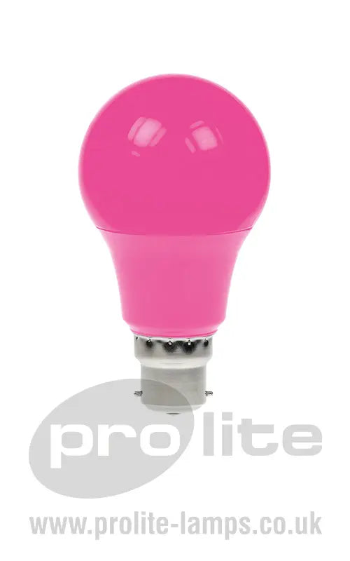GLS LED 240v 6w E27/ES Pink Dimmable