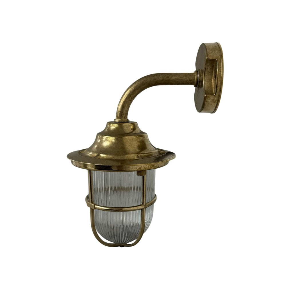 Navigator Goose Neck Wall Lantern - Antique Brass