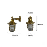 Navigator Large Wall Lantern - Raw Brass