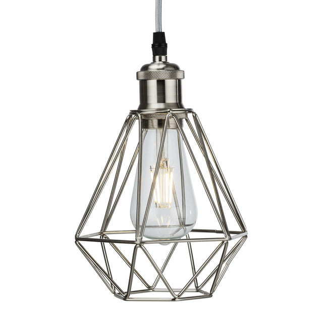 Knightsbridge CAG1BC Pendant Cage - Brushed Chrome Knightsbridge - Sparks Warehouse