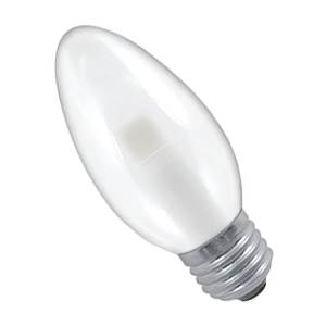 240v 3w E27 Plain Satin 35mm LED Candle 260lm - LCC3SAESWW - Crompton Manor Range