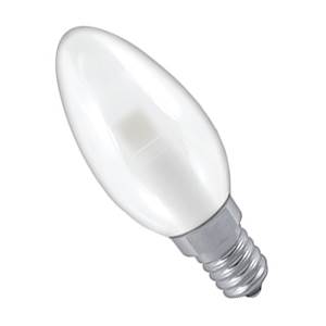 240v 3w E14 Plain Satin 35mm LED Candle 260lm - LCC3SASESWW - Crompton Manor Range