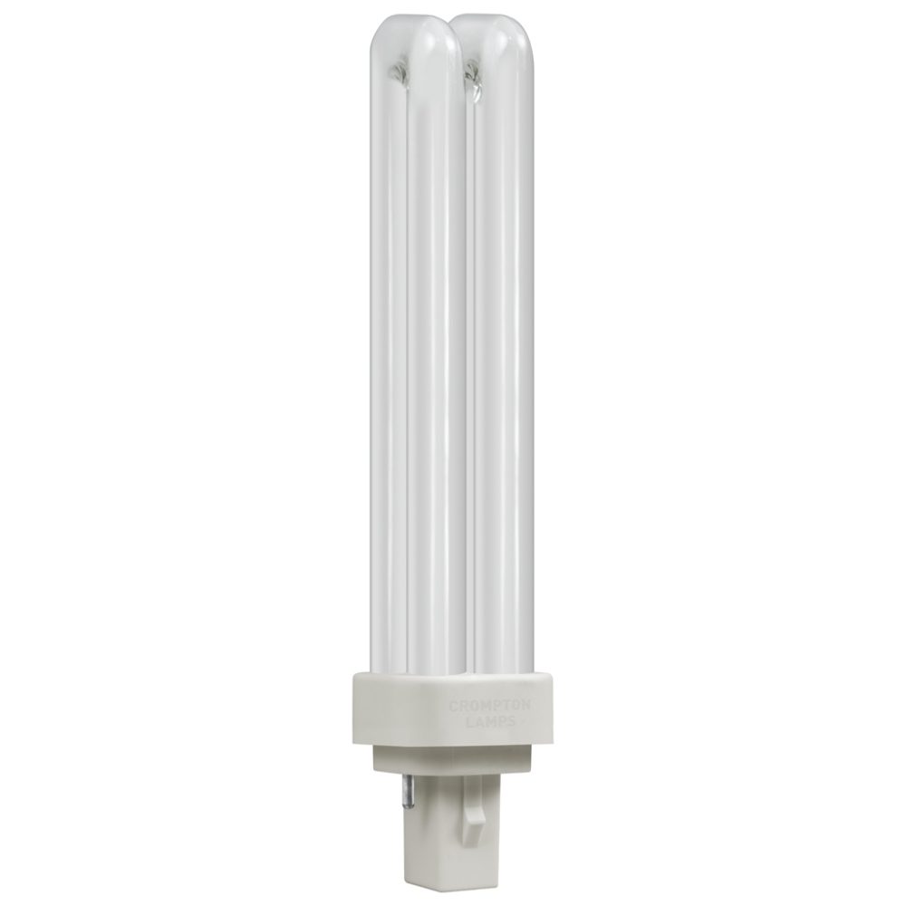 Crompton LD18CW LED CFL Double Turn D Type - 6W - 4000K - G24D/Q